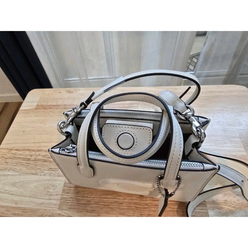 Coach Womens Nina Mini Tote Bag Silver/Chalk CT804 NWT - Picture 8 of 9